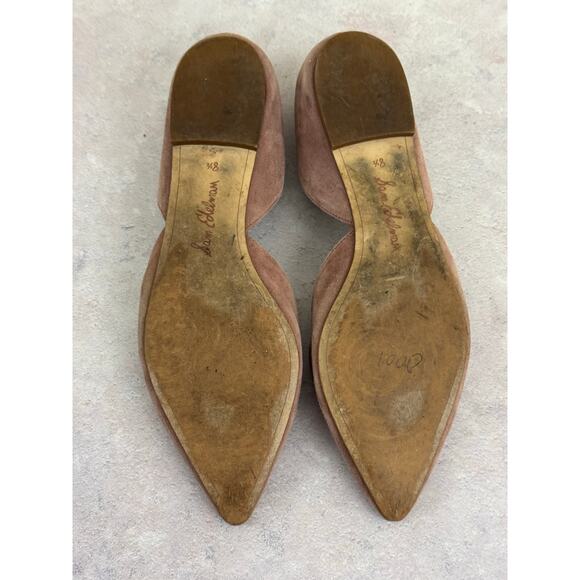 Sam Edelman Rodney D'Orsay Pink Suede Pointed Toe Flats Shoes Size 8.5 - Picture 11 of 12